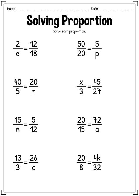 7th grade proportions worksheet